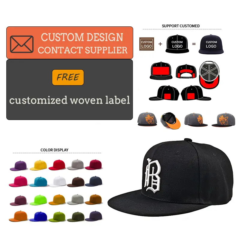 Groothandel Snap Back Caps Custom Blank Ingericht Snapback Hoed Een Richting Ontwerp Snapback Caps