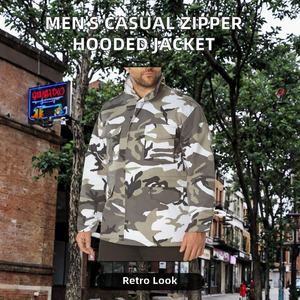 Blouson bomber décontracté à capuche pour homme, nouveau modèle en velours côtelé vintage, imperméable, finition printemps - Product Image 3