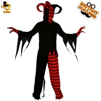 Costume de Clown maléfique pour hommes, déguisement d'halloween, de spectacle de scène, effrayant, Cosplay, Clown maléfique