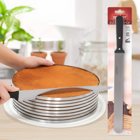 Zenker 7702 Ensemble couteau et spatule à gâteau de mariage 30 cm avec lame lisse en acier inoxydable et laiton, outils de pâtisserie, découpeurs PC