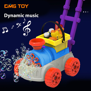 Wholesale Unisex Kids Bubble Machine <strong>Toy</strong> Handle Trolley Plastic <strong>Lawn</strong> <strong>Mower</strong> for Blowing Soap Bubbles - Product Image 2