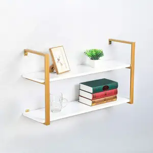 Cast Iron Floating Wall Mounted Display Bracket Book Shelf Shelving Organizer Home Furniture Pipe Storage Rack