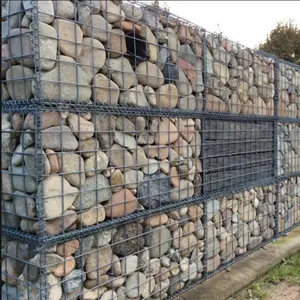 Leicht zu montieren der 2x0,5x0,5 m geschweißter Gabionen kasten Gabionen korb für Stützmauer