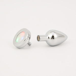 3pcs S/<span class=keywords><strong>M</strong></span>/L套装发光灯发光金属肛门珠对接插头饰品水晶球插入BDSM男女性玩具 % - Product Image 5