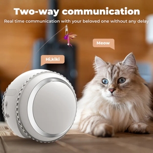 Robot de Compañía Inteligente <span class=keywords><strong>con</strong></span> Cámara Web Full HD 1080P, Juguete Interactivo Divertido para Perros y Gatos, Juguetes Inteligentes para Mascotas Hechos de Goma - Product Image 3