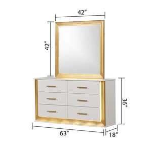 Contemporary <b>Convertible</b> 4PC Queen Bedroom Set with Solid Wood & Gold Finish - Product Image 6