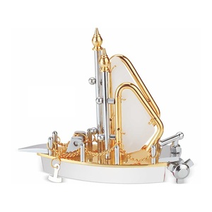 High Demand Modern Metal Crafts Desk <b>Organizer</b> High Quality Leather Table Top Decoration Export-Ready <b>Desktop</b> Set - Product Image 1