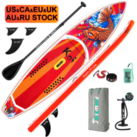 FUNWATER Dropshipping OEM 11ft Bleu ISUP Planche à pagaie Gonflable sup Stand up Planche de surf Paddleboard Pvc Paddlesurf supboard Sub
