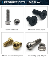 Vis en titane CNC Gr5 à tête bouton Torx métrique, vis en alliage anodisé pour moto M4 M5 M6 M8 M10 M14