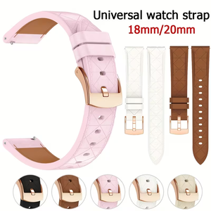 <span class=keywords><strong>Correa</strong></span> de Reloj Deportiva de Cuero Sintético de 18 mm y 20 mm con Diseño de Bucle y Hebilla de Pin para <span class=keywords><strong>Amazfit</strong></span> <span class=keywords><strong>GTS</strong></span> <span class=keywords><strong>4</strong></span>/Bip 3pro, <span class=keywords><strong>Correa</strong></span> de Repuesto para Reloj Inteligente - Product Image 1