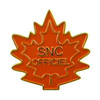 Épinglette personnalisée en émail souple motif feuille d'érable, plaquée or, en métal frappé, pour événements officiels et souvenirs gouvernementaux – Fournisseur
