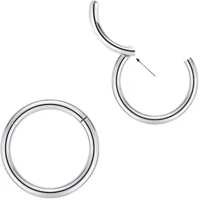 Surgical Steel Body Piercing Jewelry Septum Clicker Hinged Segment Ear Helix Nose Ring Hoop Earrings Jewelry