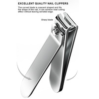Ensemble de manucure et pédicure vertical de haute qualité en 6 pièces, ciseaux en acier inoxydable, lime à ongles, coupe-ongles, kit d'outils de soin beauté