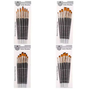 ชุดแปรงระบายสีน้ำหัวแบนหลายขนาด Keep Smiling Professional พร้อมขนแปรงไนลอน สำหรับระบายสีบนหินและเซรามิก - Product Image 6