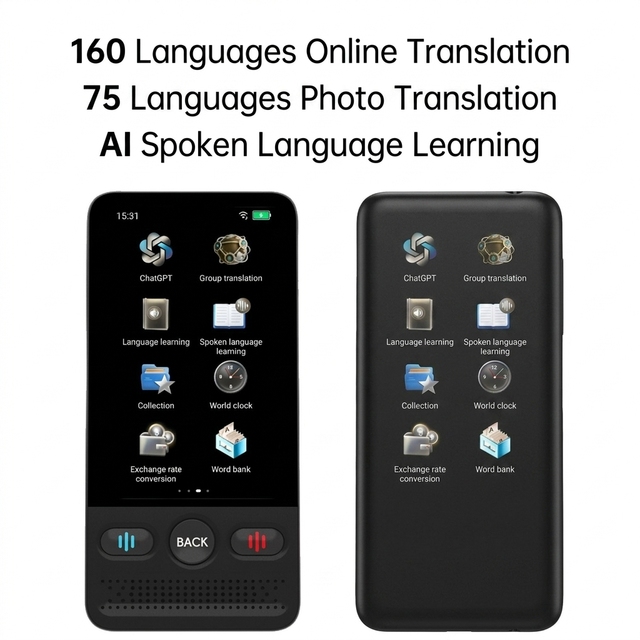 Professional T13 160 Languages AI Smart Voice Translator Device ChatGPT Integrated For Business Meetings