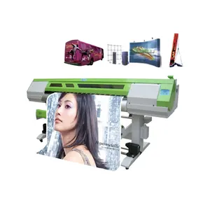 Digital wallpaper printing machine 1440dpi dx6 dx5 heads banner sticker flex printing eco solvent printer for sale