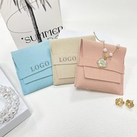 Bolsa de Microfibra de Alta Calidad de 8*8cm para Guardar Joyas, con Logotipo Grabado, para Empaque de Regalos