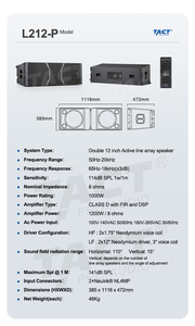 Sistema de Altavoces Profesionales Activos de Doble Línea de 12 Pulgadas para Proyectos de Espectáculos y Actuaciones en Escenario - Product Image 4