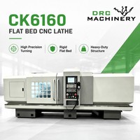 Torno CNC GSK Control System CK6160 con 4 Portaherramientas para Torneado de Alta Velocidad y Precisión, Trabajo Mediano, Bancada Plana Horizontal