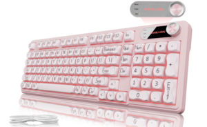 EWEADN V102 Teclado Inalámbrico de Membrana PBT de 102 Teclas RGB Trimodal de 2.4GHz, Diseño Compacto de 5000mAh para <span class=keywords><strong>iPad</strong></span> <span class=keywords><strong>Mini</strong></span> y Tabletas USB-C - Product Image 6