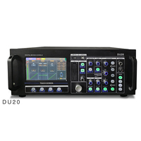 MARCO 2*800W 20 Kanallı Dijital Mikser Güç Amplifikatörü DU20 Profesyonel Dahili Geri Besleme Engelleyici Plastik 5 Bant EQ