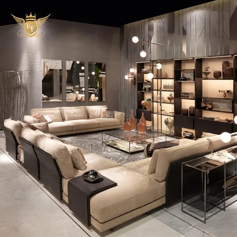 KF CASA Hersteller Großhandel Luxus Design Villa Wohnzimmer Möbel Lounge Suite Modulare Sofa garnitur für Wohnzimmer