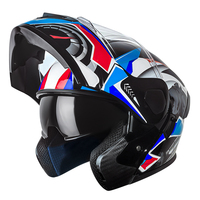 Casque de moto modulable à visière relevable, professionnel, ABS, double visière, certifié DOT, casque intégral