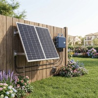 Système solaire monocristallin 800W/400W avec micro-onduleur intelligent, batterie au lithium et contrôleur MPPT – Solution d'alimentation photovoltaïque pour usage domestique