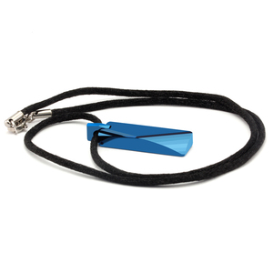 Collana Tradizionale CHENG JEWELERS con Pendente a Barra in Carburo di Tungsteno Lucidato e Catena Blu con Fenice - Product Image 5