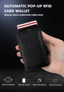 2025 New <span class=keywords><strong>Slim</strong></span> <span class=keywords><strong>Wallet</strong></span> chủ thẻ cao cấp PU da nhỏ chủ thẻ RFID <span class=keywords><strong>Pop</strong></span> Up ví cho người đàn ông người phụ nữ - Product Image 5