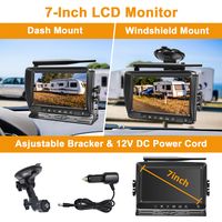 7 ''IPS HD affichage sans fil solaire caméra de recul enregistrement voiture vue arrière caméra Kit étanche DVR pour camion autobus scolaire