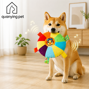 Juguete de Peluche Colorido y Sonoro para Perros y Gatos, Resistente a Mordidas, para Discos Voladores, Interactivo, para Uso en Exteriores - Product Image 1