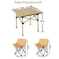 Ensemble de table et de chaises pliantes en tissu pour l'extérieur, cinq ou sept pièces, pour le camping, le pique-nique, le barbecue, les fêtes