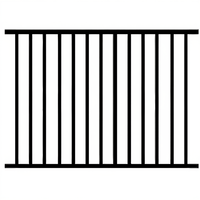Panneaux de clôture en acier pour jardin, type Garrison, avec sommet à piquets, norme américaine 6x8 pieds, en vente