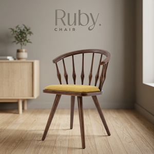 Vintage Solid Wood Dining <b>Chair</b> Upholstered Seat Armchair <b>Retro</b> Restaurant Hotel Furniture - Product Image 3