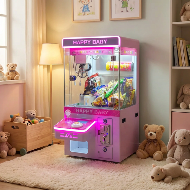 Mini Claw Machine Small Size Plush Toys Capsule Toys Snacks Crane Machine for Children Coin Operated Arcade Game Machine