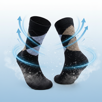 Chaussettes classiques en coton pour hommes, femmes et enfants, avec logo personnalisé, impression numérique, antidérapantes, respirantes, tricotées, motif Argyle, pour le sport et l'hiver