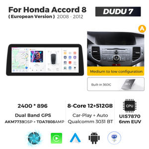 MEKEDE DUDU7 7870 Autoradio multimédia GPS pour voiture avec Car-<span class=keywords><strong>play</strong></span> pour écran 12,3 pouces pour Honda Accord 8 version européenne <span class=keywords><strong>2008</strong></span> - 2012 - Product Image 4