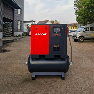 Compresor de Aire de Tornillo Rotativo Silencioso APCOM EZ5T Montado en Tanque con Tanque Receptor de Aire de 10HP 15HP para Herramientas Neumáticas Industriales - Product Image 3