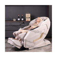 Fauteuil de massage 4D et musical IA de luxe pour bureau à domicile, en cuir PU d'origine usine avec technologie intelligente, portable