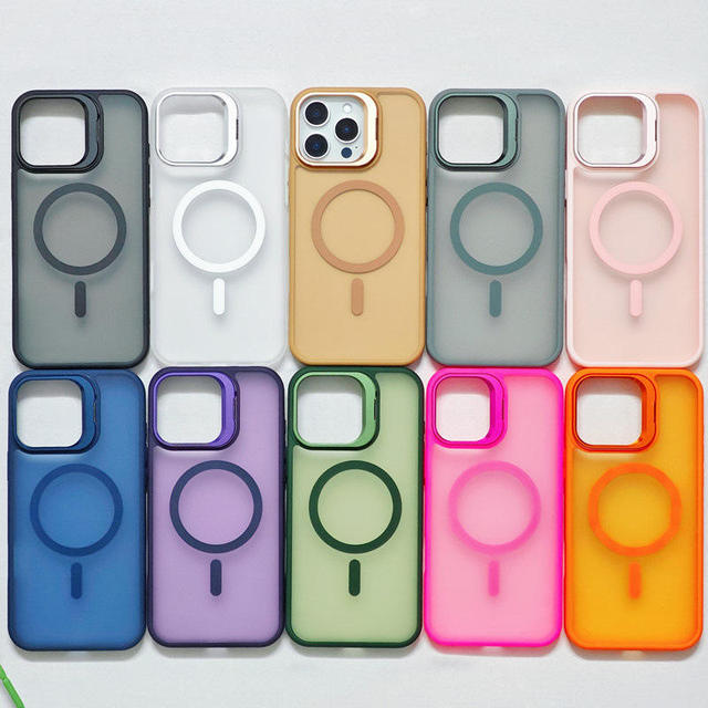 Hot Matte 2-in-1 Magnetic Phone Case with Lens Bracket Compatible