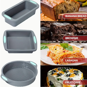 Conjunto Quadrado de 54 Peças de Forma de Silicone Antiaderente para Bolo, Pastelaria, Pão, Assadeira para Micro-ondas e Utensílios de Cozinha - Product Image 5