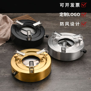 Estufa de Alcohol Redonda de Acero Inoxidable a Prueba de Viento, Plateada, Dorada, Negra, Roja, Azul, para Acampar al Aire Libre, Base de Calefacción para Caldera Seca - Product Image 3