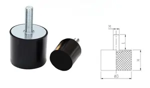 Coussinets isolateurs de vibrations en caoutchouc personnalisés Amortisseur de volume à prix d'usine Tampon en caoutchouc naturel de bonne qualité