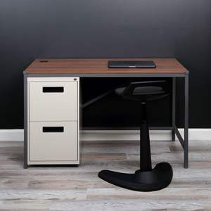 Archivador metálico con pedestal y dos cajones Alera PAFFPY, 14 7/8 ancho x 19-1/8 profundo x 27-3/4 alto, color putty - Product Image 2