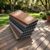 Revêtement de sol WPC lisse antidérapant imperméable en bois de chêne et plastique, design contemporain pour extérieur, salle de bain et salon, style asiatique
