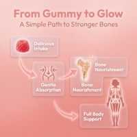 Qbioflex Marque Privée Vente en Gros Gommes de Calcium Liquides Saveur Fraise pour Femmes Vitamines Soin des Os Complément Alimentaire Féminin