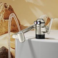 Robinet de lavabo multifonctionnel pliable en laiton nickel brossé, créatif et anti-éclaboussures, avec aérateur interchangeable