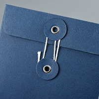 Sac d'enveloppe d'affaires de fermeture de ficelle de haute qualité, enveloppe de papier de logo argenté de conception simple, enveloppe de papier de reçu de luxe