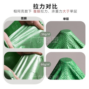 กระเป๋าผ้าทอกันน้ำเคลือบสีเขียวยิซู 56 กรัม M บรรจุภัณฑ์กันความชื้นที่มีความต้านทานแรงดึงสูงสำหรับโลจิสติกส์ด่วน - Product Image 1